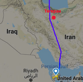 Наш путь из Дохи 08.01.2020 Вылет 6:55