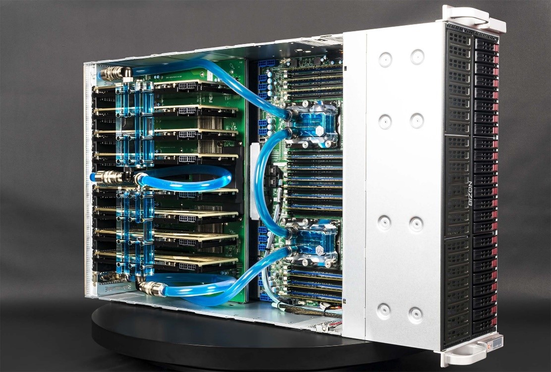 Сервер c GPU Nvidia и жидкостным охлаждением